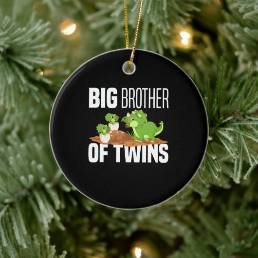 Big Brother of Twins Dinosaur Dino Keramik Ornament (Baum)