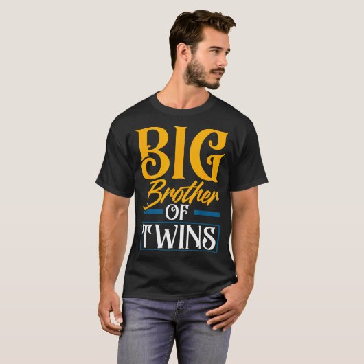 Big Brother Of Twins New Brother Sibling Funny Twi T-Shirt (Vorne ganz)
