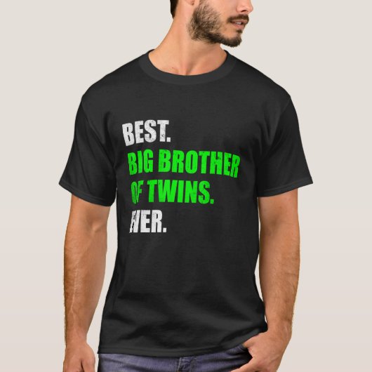 Big Brother of Twins Pregnancy Ankündigung Big Br T-Shirt (Vorderseite)