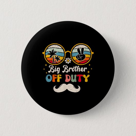 Big Brother Off Duty Sungles Beach Sunset Sommer Button (Vorderseite)