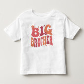 Big Brother Orange Groovy Fall Kleinkind T-shirt (Vorderseite)