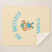 Big Brother Personalisiert mit Name Monkey Sherpadecke (Vorderseite (Horizontal))