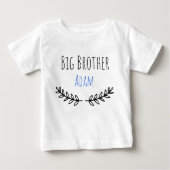 Big brother Personalized  name Baby T-shirt (Vorderseite)