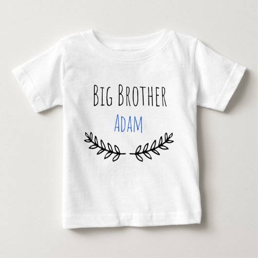 Big brother Personalized  name Baby T-shirt (Vorderseite)