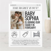 Big Brother Pregnancy Announcement Newspaper Card Karte (Rückseite)