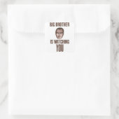 BIG BROTHER QUADRATISCHER AUFKLEBER (Tasche)