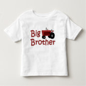 Big Brother Red Farm Traktor Kleinkind T-shirt (Vorderseite)