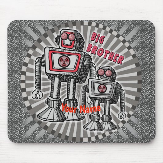 Big Brother Roboter Mousepad (Vorne)