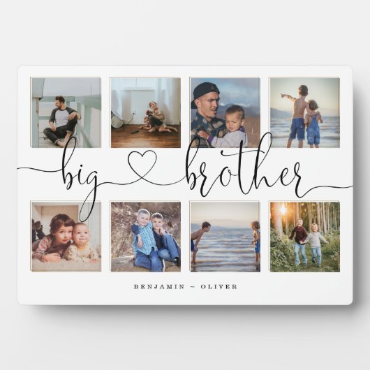 Big Brother Script Brüder geben Foto Collage Fotoplatte (Vorderseite)