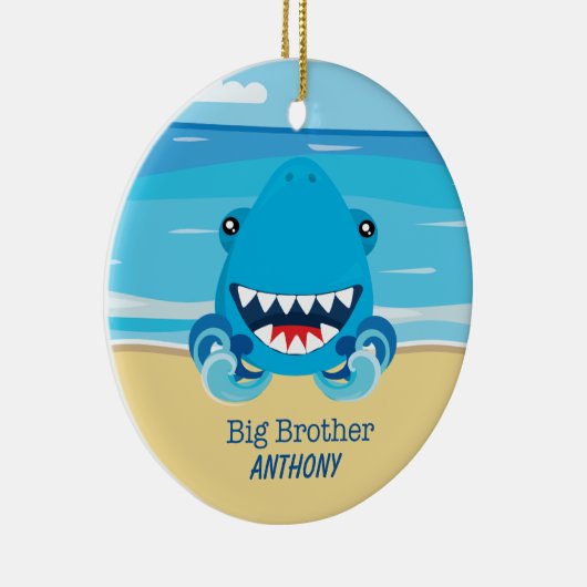 Big Brother Shark on Beach Ornament (Rechts)