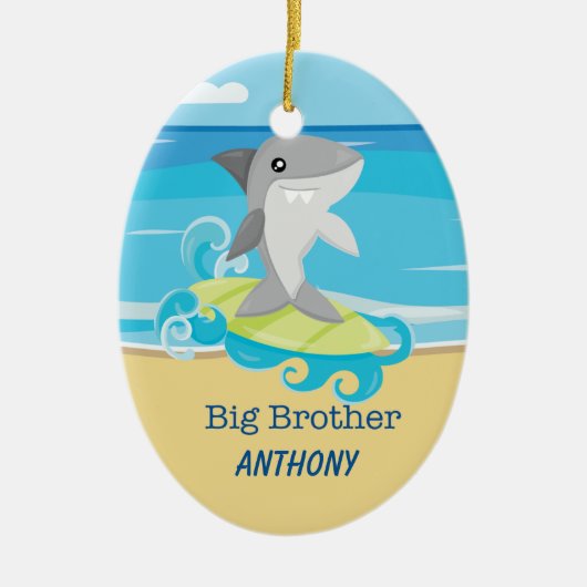 Big Brother Shark Surf Ornament (Vorne)