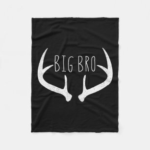 Big Brother Shirt - Boys Deer Antlers Jagen Fleecedecke
