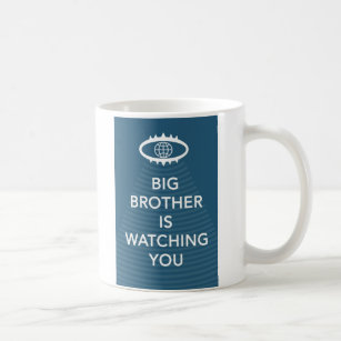 Big Brother sieht dir Slogan-Tasse von 1984 zu Kaffeetasse