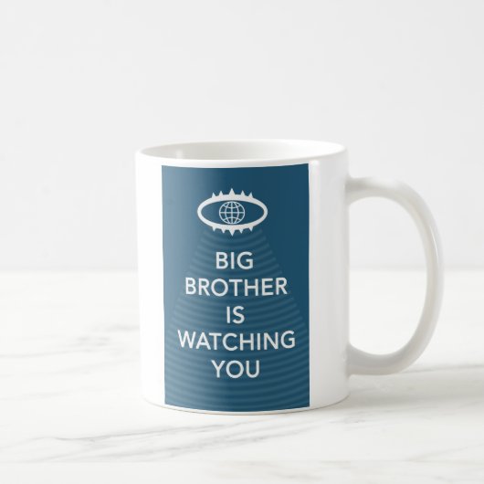 Big Brother sieht dir Slogan-Tasse von 1984 zu Kaffeetasse (Rechts)