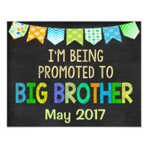 Big Brother Sign, Schwangerschaftsabzeichen, New B Fotodruck
