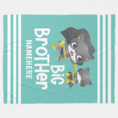 Big Brother Superhero Cat Illustration Individuell Fleecedecke (Vorderseite (Horizontal))