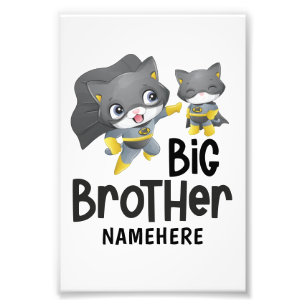 Big Brother Superhero Cat Illustration Individuell Fotodruck