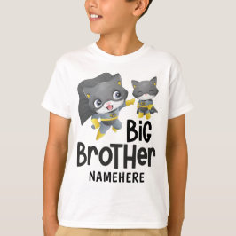 Big Brother Superhero Cat Illustration Individuell T-Shirt
