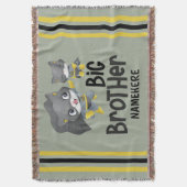 Big Brother Superhero Cat Individuelle Name Decke (Vorderseite Vertikal)