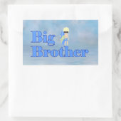 Big Brother Surfer Boy Sibling Rechteckiger Aufkleber (Tasche)