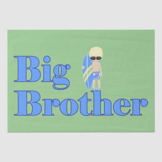 Big Brother Surfer Boy Sibling Seidenpapier (Vorderseite)