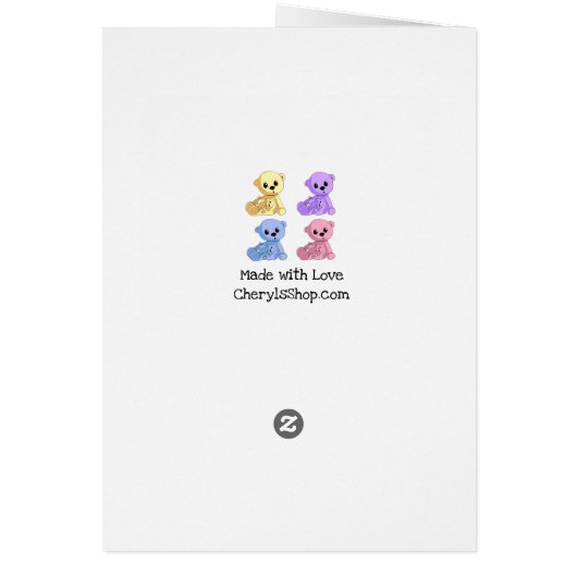 BIg Brother Teddy Bear Personalisiert Grußkarte (Hinten)