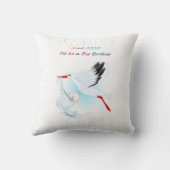 Big Brother Throw Pillow Baby Stork Juni 2020 Kissen (Rückseite)