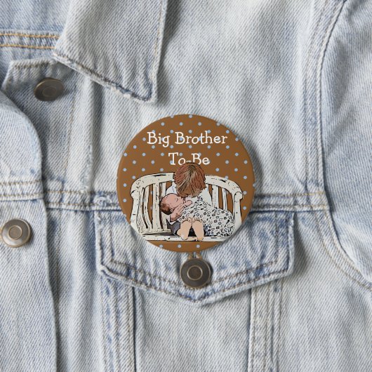 Big Brother to be Baby Shower Button (Beispiel)