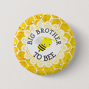 Big Brother to Bee Baby Showknopf Button