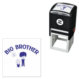 Big Brother to New Baby Sister Selbstfarbige Brief Permastempel
