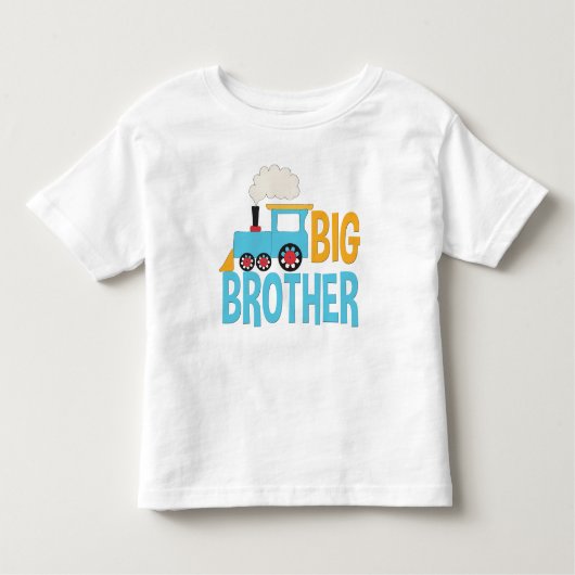 Big Brother Train Shirt niedliche Ankündigung blau (Vorderseite)