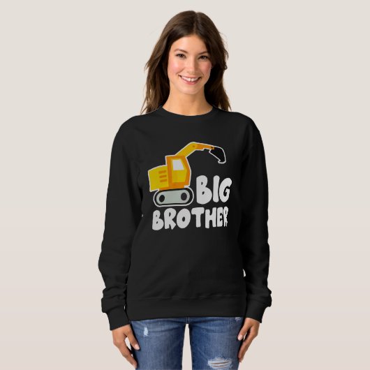 Big Brother Traktor Kleinkind Bagger Niedlich Sweatshirt (Vorne ganz)