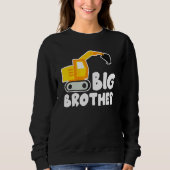 Big Brother Traktor Kleinkind Bagger Niedlich Sweatshirt (Vorderseite)