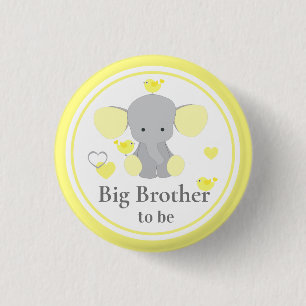 Big Brother, um Baby Boy Girl Dusche Elefant Button
