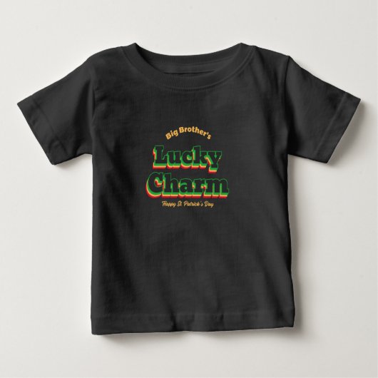 Big Brother's Lucky Charm St. Patrick;s Day Baby T-shirt (Vorderseite)
