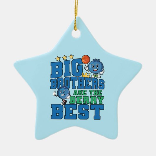Big Brothers sind die Berry Best - Blueberry Pub Keramik Ornament (Vorne)