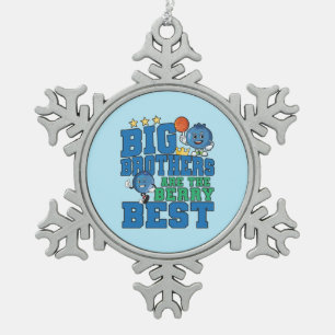 Big Brothers sind die Berry Best - Blueberry Pub Schneeflocken Zinn-Ornament