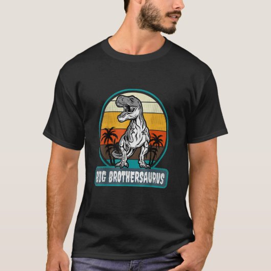 Big Brothersaurus Rex Dinosaur Retro 70s 80s 90s T-Shirt (Vorderseite)