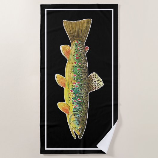 Big Brout Fishing Ichthyology Cool Strandtuch (Vorderseite)