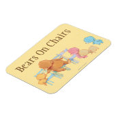 Big Brown Bär & Friends vier Stühle teilen Magnet (Linke Seite)