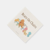 Big Brown Bär & Friends vier Stühle teilen Serviette (Ecke)