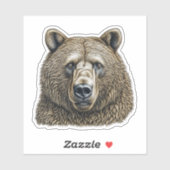 Big Brown Bär Personalisiert Aufkleber (Blatt)