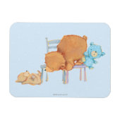 Big Brown Bear, Calico & Floppy Share zwei Stühle Magnet (Horizontal)