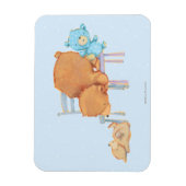 Big Brown Bear, Calico & Floppy Share zwei Stühle Magnet (Vertikal)