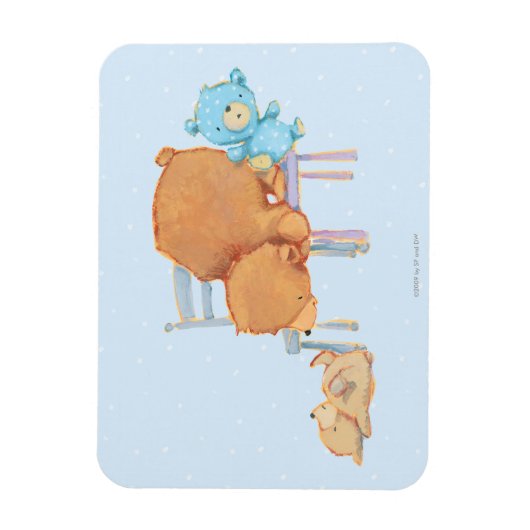 Big Brown Bear, Calico & Floppy Share zwei Stühle Magnet (Vertikal)