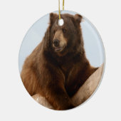 Big Brown Bear Keramikornament (Links)