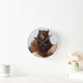 Big Brown Bear Runde Wanduhr (Zuhause)