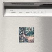 Big Brown Buck Deer mit großen Antlern Magnet (In Situ (Geschirrspüler))