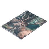 Big Brown Buck Deer mit großen Antlern Notizblock (Linke Seite)