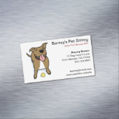 Big Brown Cartoon Dog mit Tennisball Magnetische Visitenkarte (Beispiel)